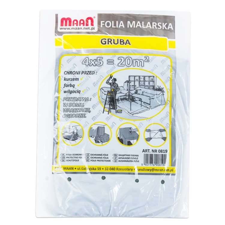 Pelicula     4 x 5m, cod 0819,MAAN, protectie praf,vopsea,apa 