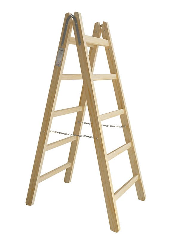 Scara  din lemn PREMIUM 2*4 trepte,inaltimea 132 cm