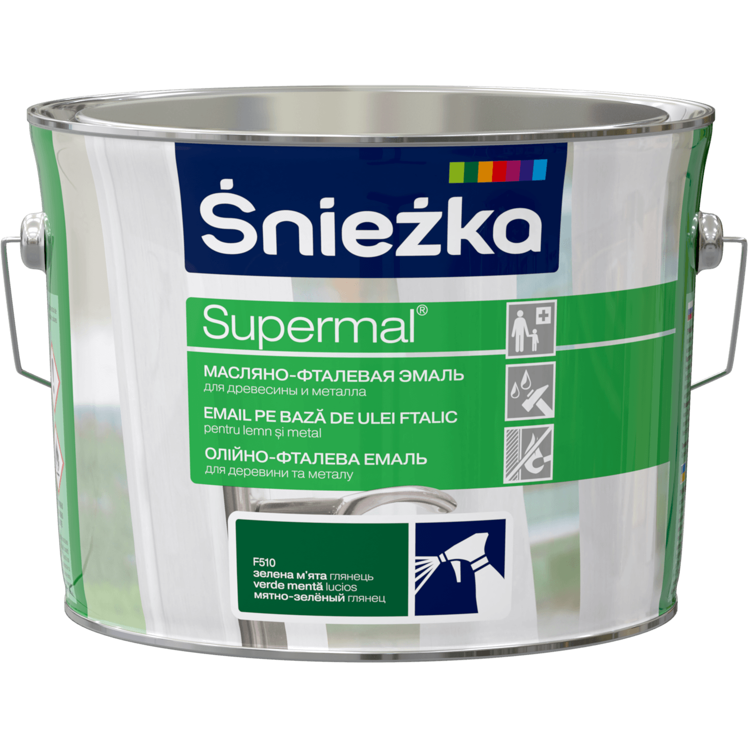 Supermal, 2,5  L, minta verde, vopsea email F510 %$