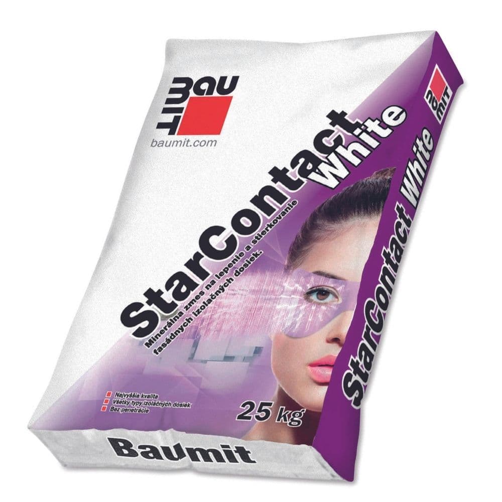 Baumit Adeziv/masa spaclu StarContactWhite, polist/vata 25 kg (5