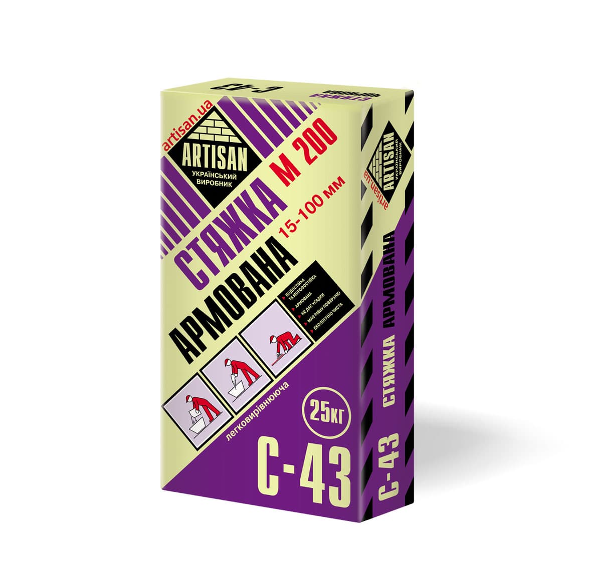 Sapa  C- 43, 25 kg,M 200,(1.8-2.0kg/m2/mm) amest. Artisan,strat1