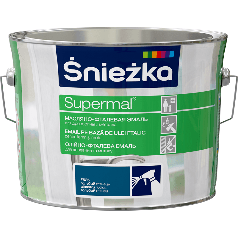 Supermal, 2,5  L, albastru, vopsea email F525