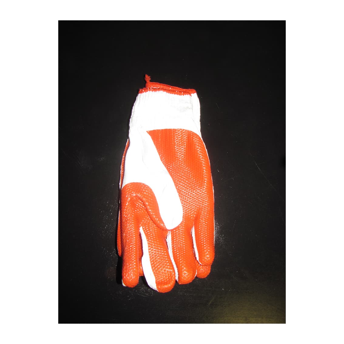 Manusi  -  combinate cu cauciuc  ORANGE cu ALB, RSN