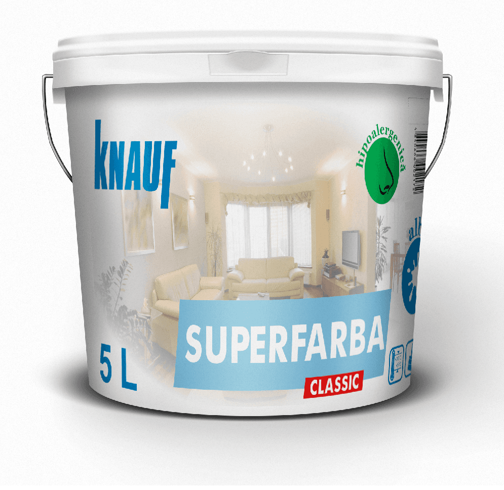 KNAUF   Vopsea    CLASSIC    3 L.  SUPERFARBA  (acril,interior)