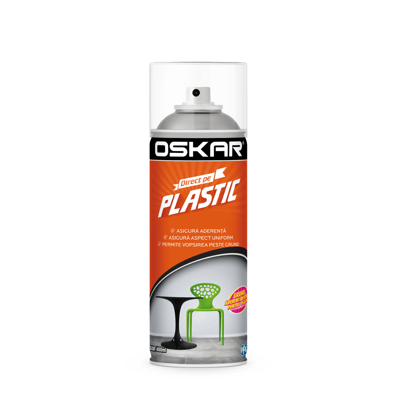 zzOSKAR Spray PLASTIC, INCOLOR, 400ml, (3487) (6b)