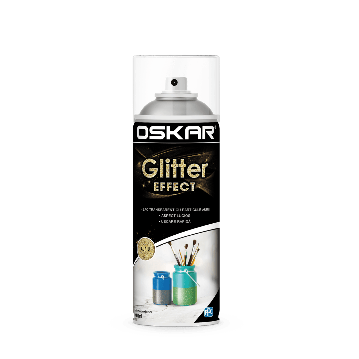 zzOSKAR Spray GLITTER Efect, AURIU, 400ml, (4552) (6b)