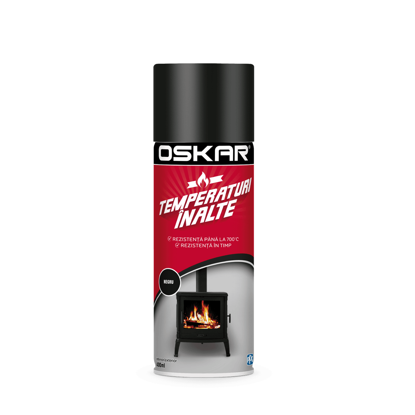zzOSKAR Spray Temp. Inalt, NEGRU, 400ml, (4613) (6b)