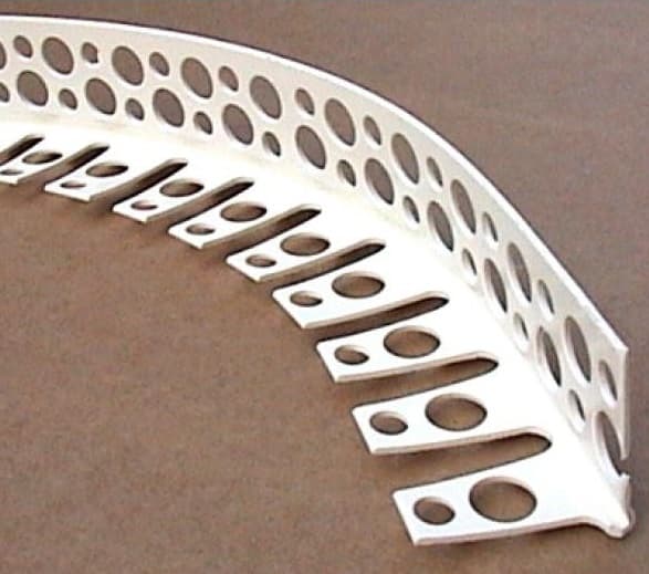Cornier  PVC perforat, CURBILINIU, 3.0 m, 23x23mm (25)
