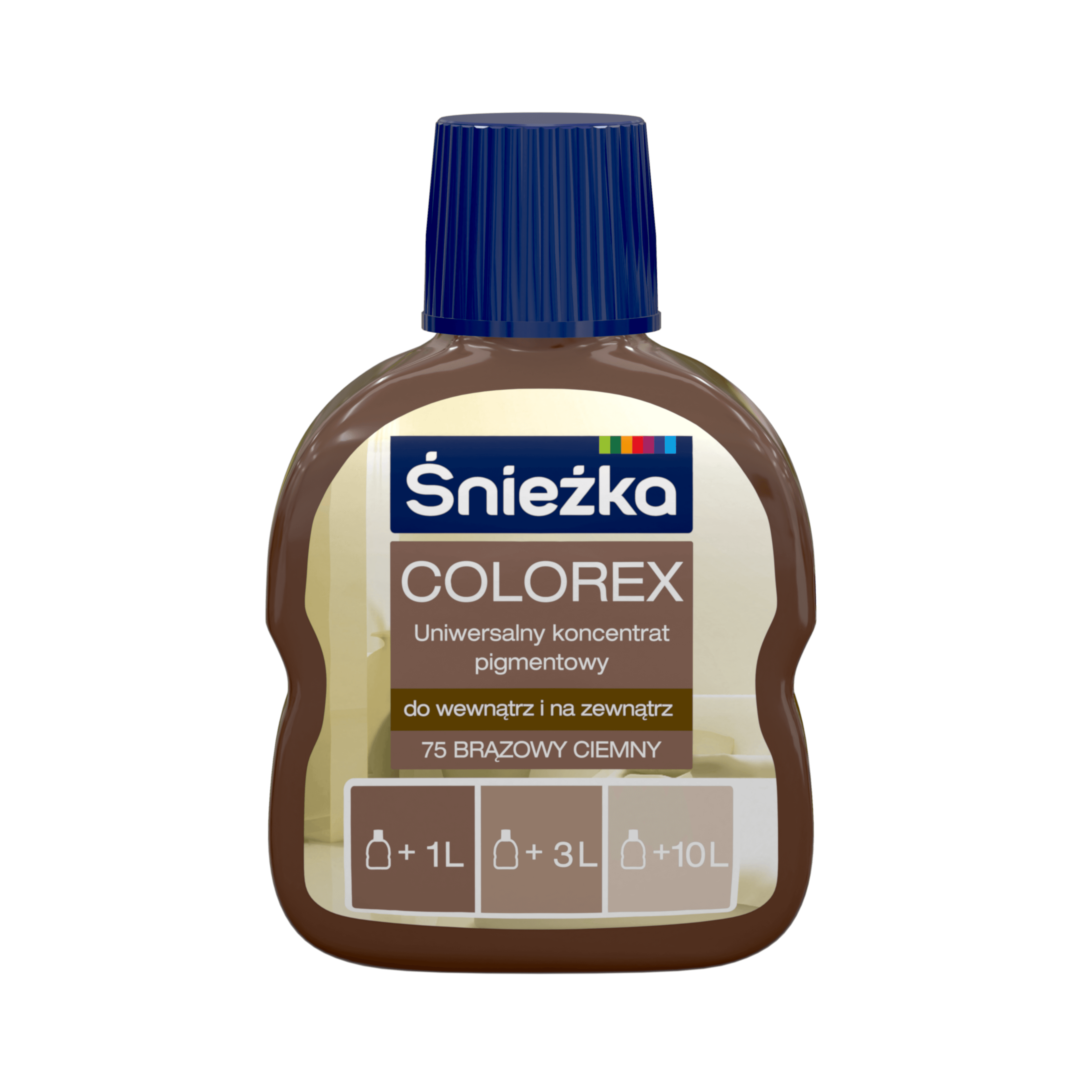 COLOREX, Nr 75,  0.1L, cafeniu inchis, colorant, int.-ext.