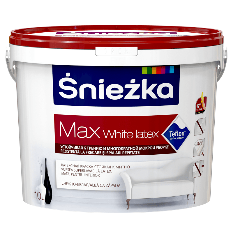 SNIEZKA MAX White Latex,   10L, + EKO SNIEZKA 3 L