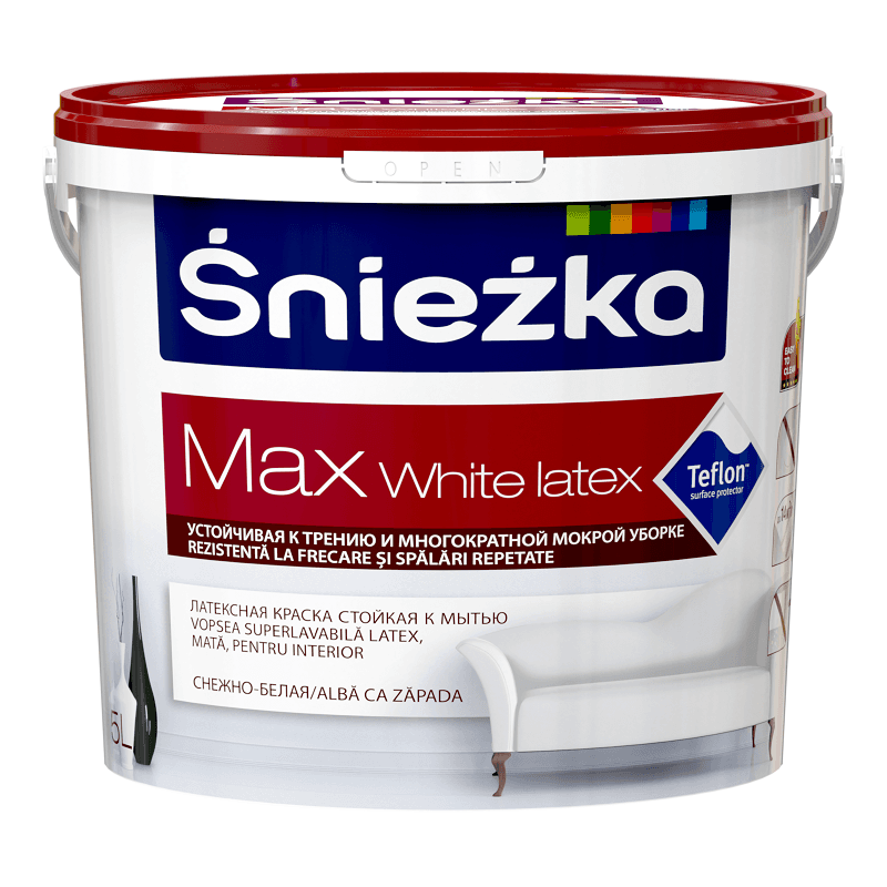 SNIEZKA MAX White Latex,    5L,emulsie int. alba