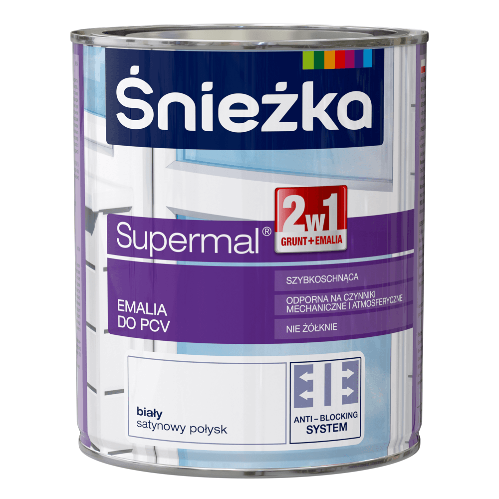 Supermal,  email pentru PVC, alb, 0.75 L