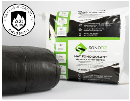 Fonoizolare  SONOTIZ- AT - 15 m2 (1.5x10m, pardosea, pereti, tav