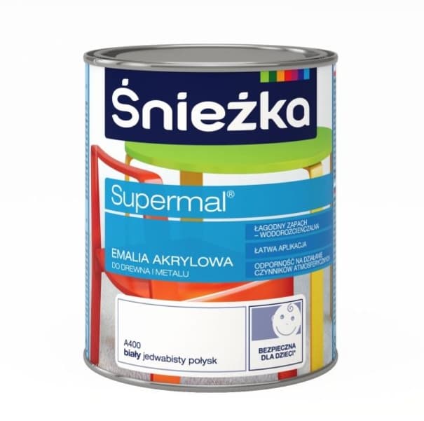 SNIEZKA email ACRILIC A400, 0.8 L alb