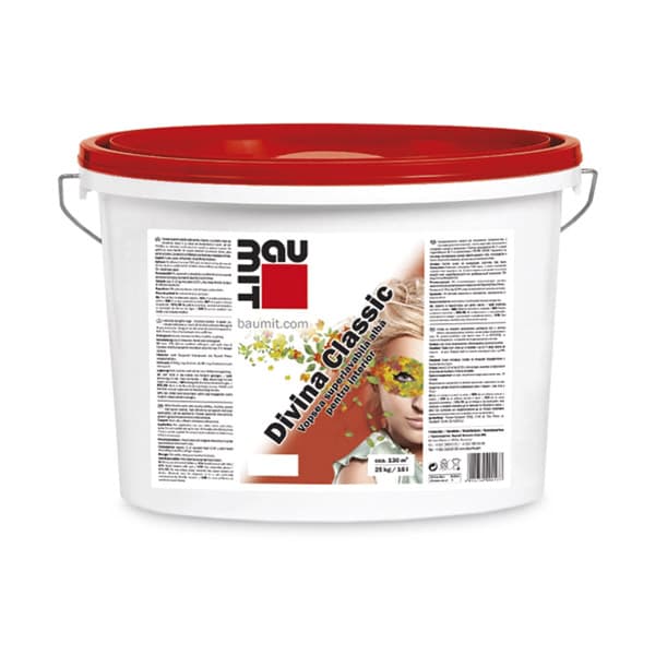 Baumit Vopsea Divina Classic  14 L(lavabila, alba, pentru interi