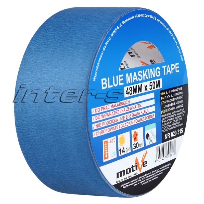 Banda   BLUE MASKING,   38 mm x 50 m,adeziva pt zugrav,
