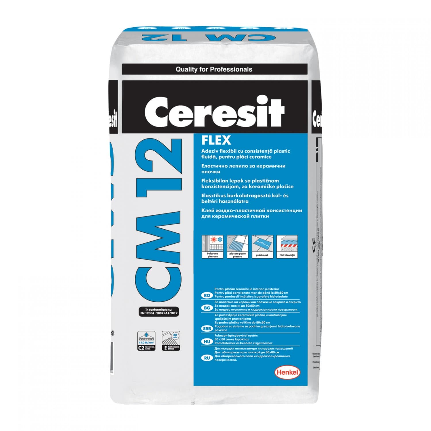 Adeziv  CM 12, 25 kg ,CERESIT,flexibil,pt placari ceram.int.-ext