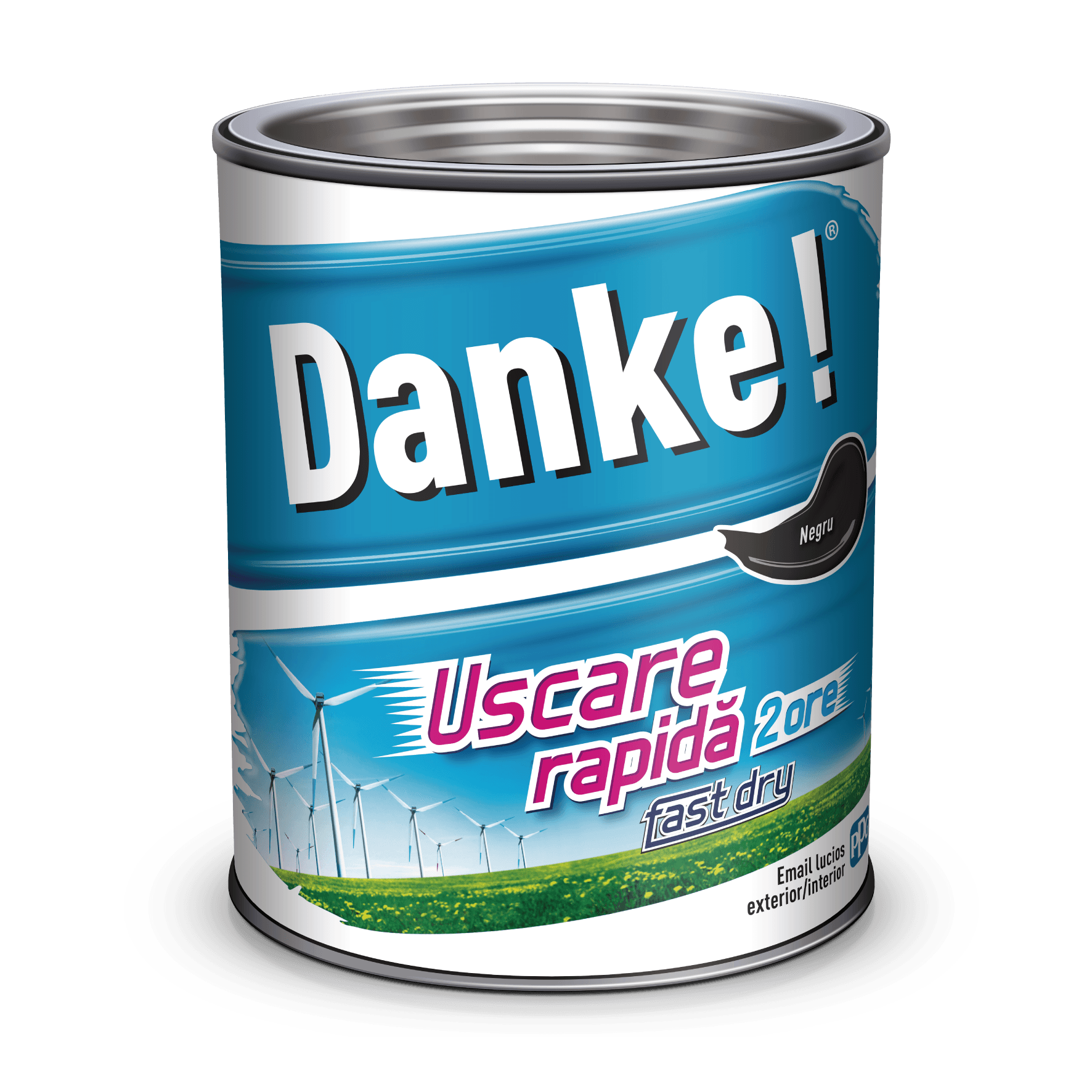 zzEMAIL DANKE 2.5L, negru, ext./int. uscare rapida
