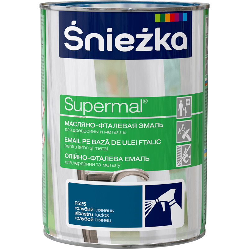 Supermal, 0,8 L, albastru, vopsea email F525