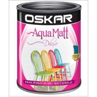 OSKAR Aqua Matt Email, 0.6L Gri creativ, baza apa