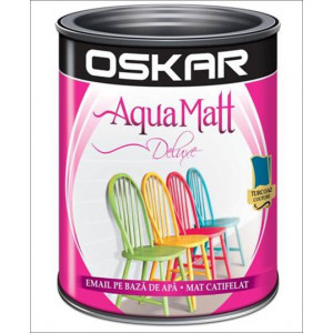OSKAR Aqua Matt Email, 0.6L Cafeniu distins, baza apa