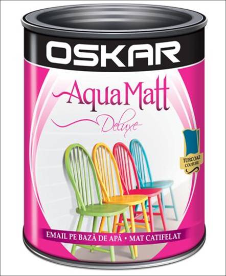 OSKAR Aqua Matt Email, 0.6L Alb Contemporan, baza apa