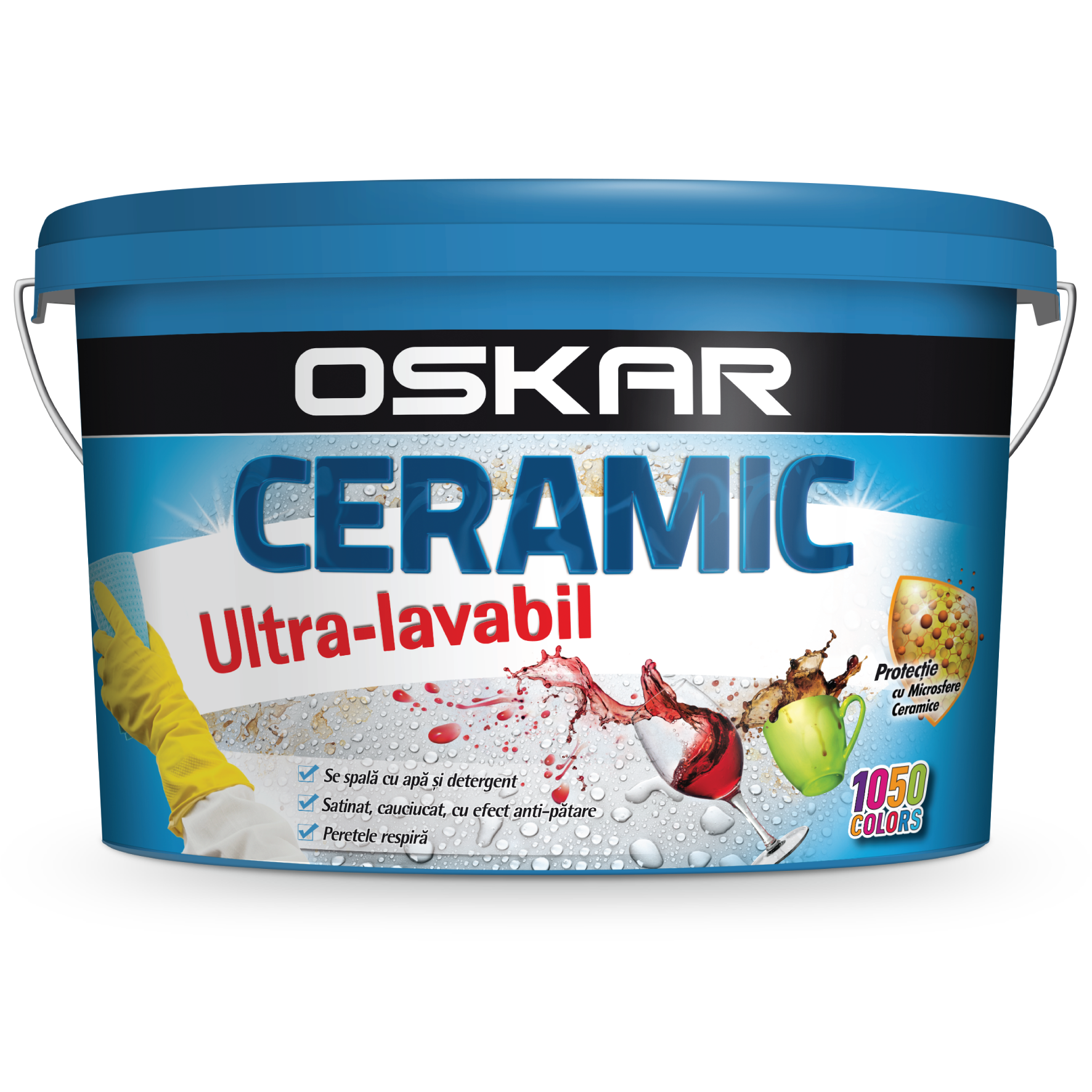 OSKAR   Ceramic Ultralavabil Int Alb  SATIN, 2,5L vopsea lavabila