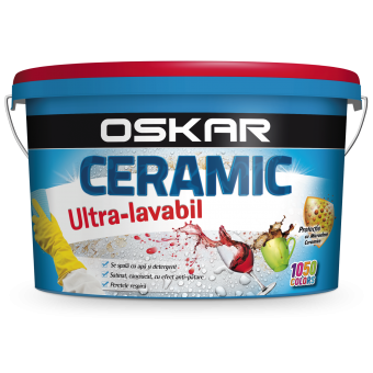 OSKAR   Ceramic Ultralavabil Int  SATIN, 2,5L baza TR,(capac rosu)vopsea lavab.