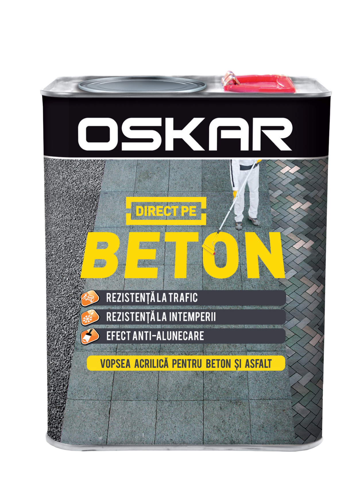 OSKAR BETON Email, 2.5L, Galben 