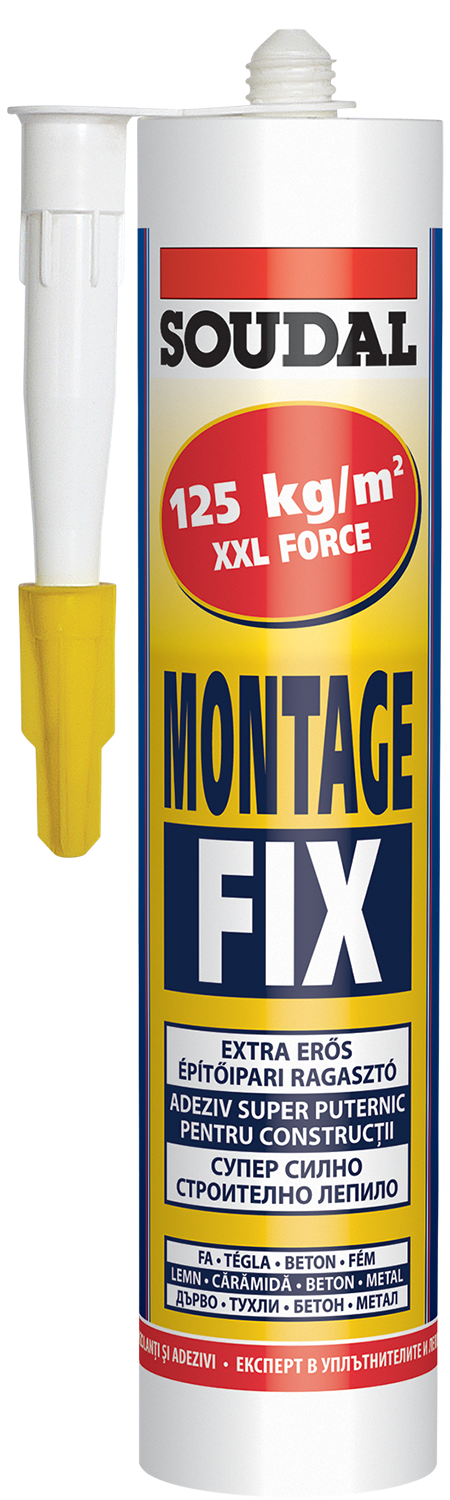 SOUDAL   Cuie lic Montage Fix 280 ml (12) alb,acrilic,123108