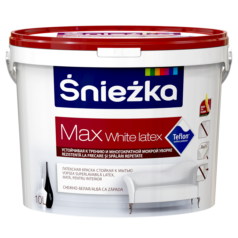 SNIEZKA MAX White Latex,   10L,emulsie int. alba