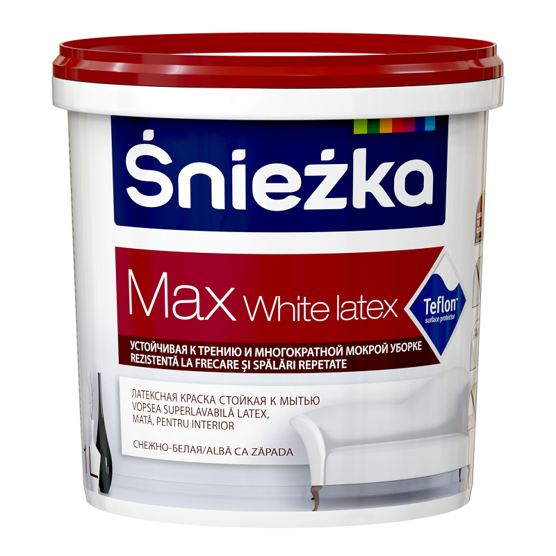 SNIEZKA MAX White Latex,    1L,emulsie int. alba