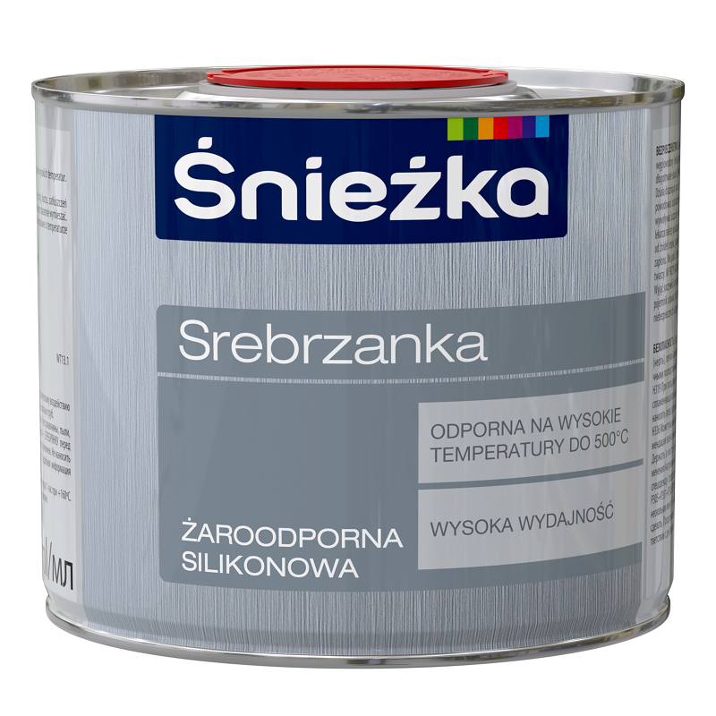 SREBRZANKA 0,5L, termostabila (500 C), vopsea de silicon