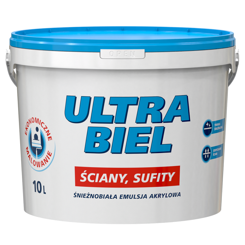 SNIEZKA ULTRA BIEL, 10L, vopsea emulsie bz.acril