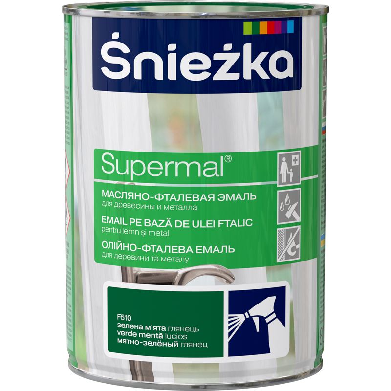 Supermal, 0,8 L, minta verde, vopsea email F510