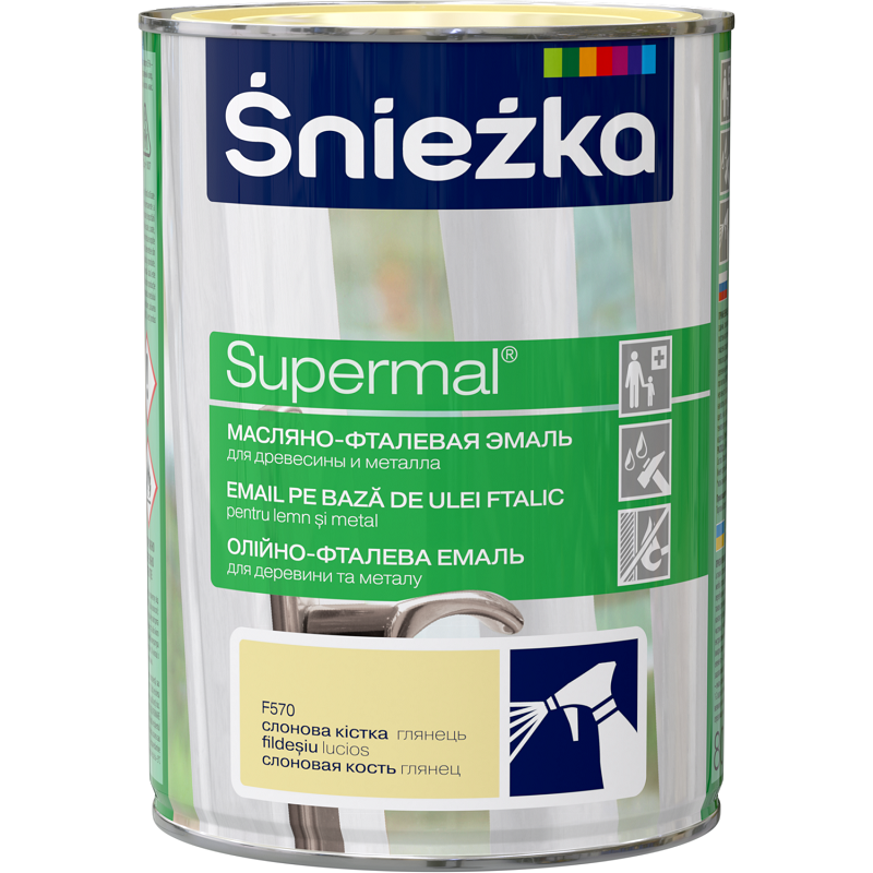 Supermal, 0,8 L, fildes, vopsea email F570