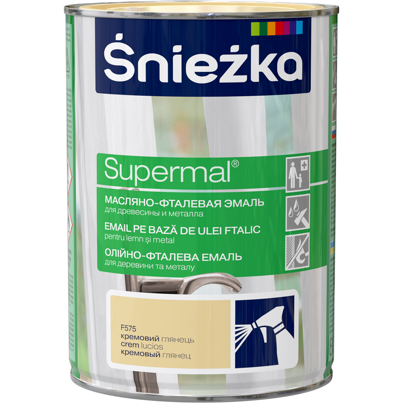 Supermal, 0,8 L, crem, vopsea email F575