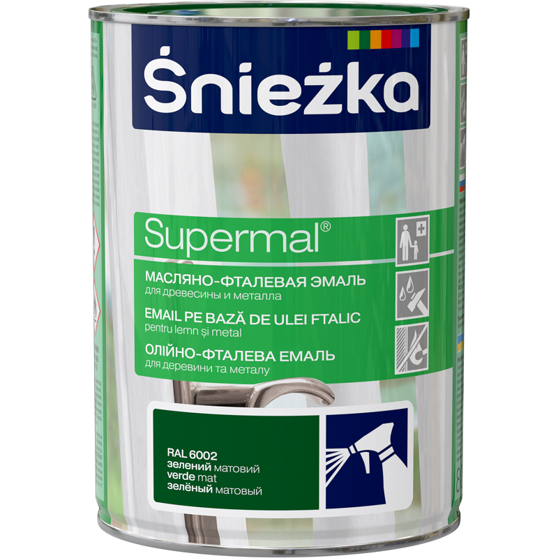 Supermal, 0,8 L,  verde, vopsea email RAL 6002