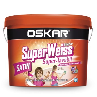 OSKAR Super Weiss -S.L.,  SATIN, 2.5L, vopsea lav. interior