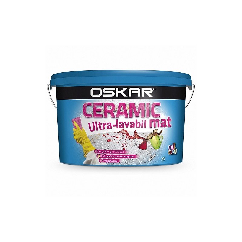 OSKAR   Ceramic Ultralavabil Int Alb, MAT, 2,5L, vopsea lavabila