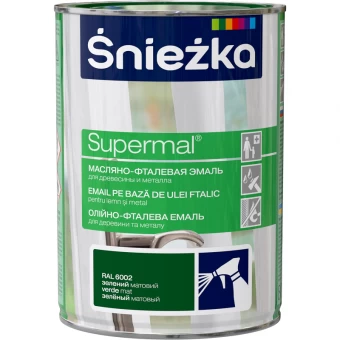 Supermal, 0,8 L, verde, vopsea email RAL 6002 Supermal, 0,8 L, verde, vopsea email RAL 6002
